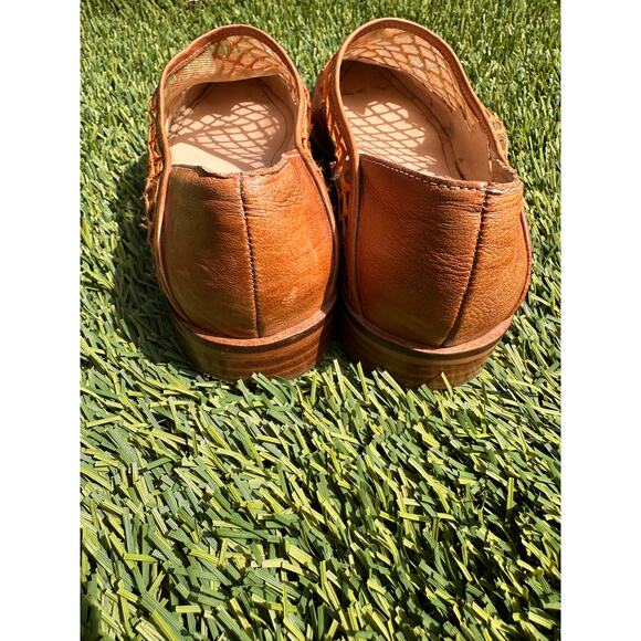Anthropologie Kelsi Dagger Brooklyn Arlo Mesh Tan Loafer size 5.5 - Picture 3 of 13